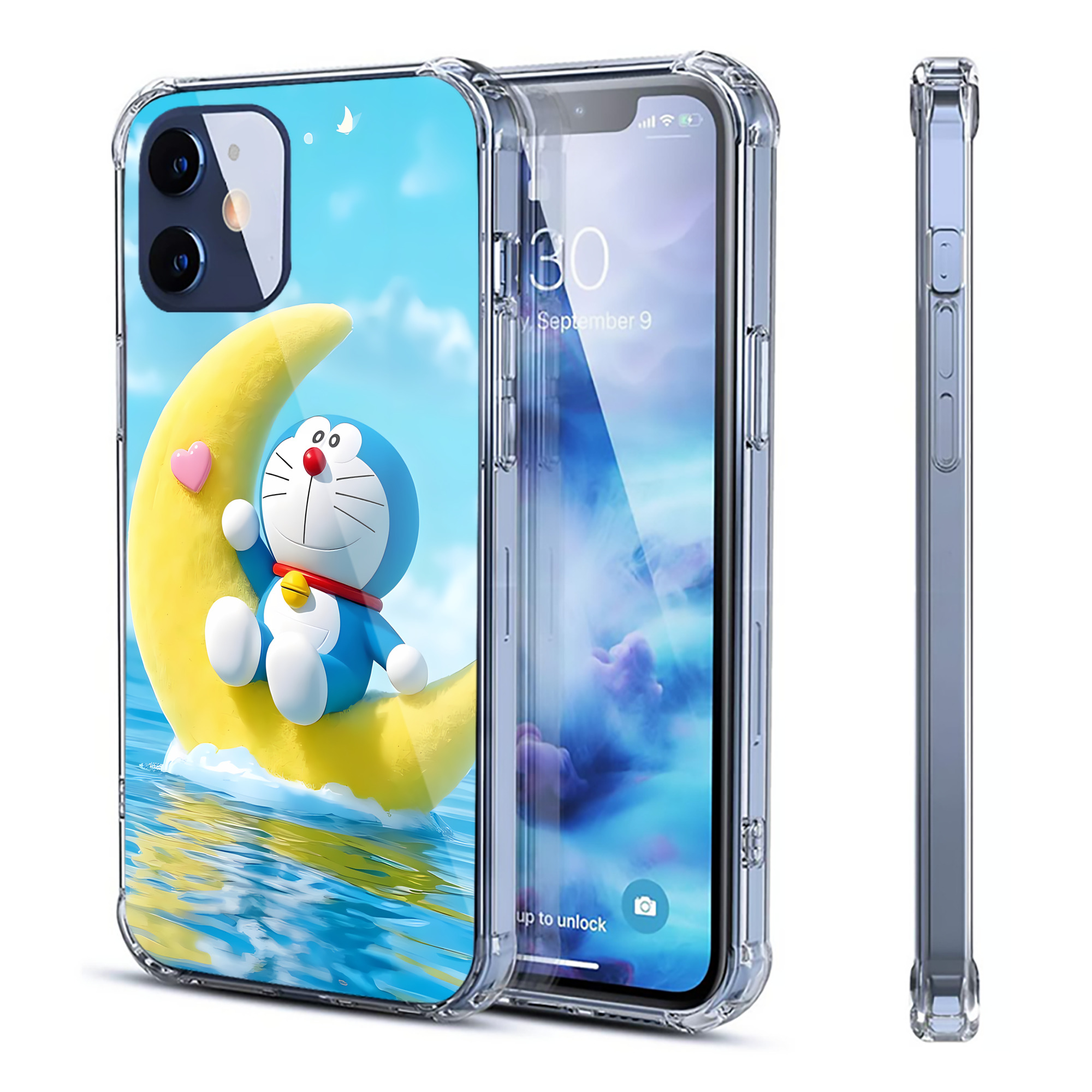 （画像用） ドラえもん Doraemon 【iPhone 12シリーズ対応】透明スマホケース（クリアソフトケース）